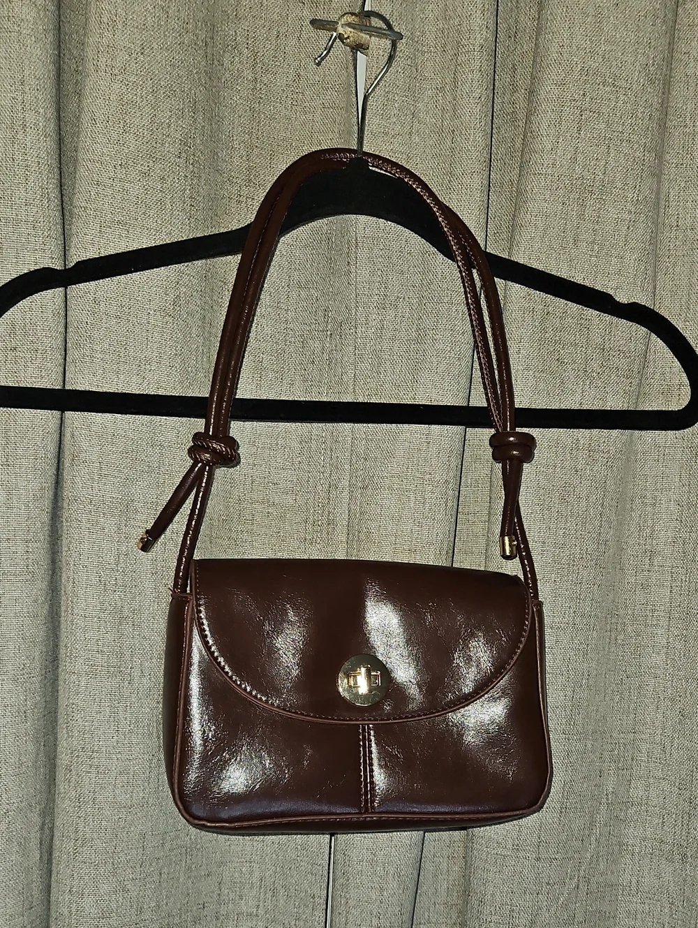 Korean Classic Brown Leather Shoulder Bag